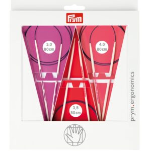 Set andrele circulare Prym ergonomics 3.0-4.0 mm, 80 cm