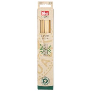 Andrele duble Prym Bamboo 6mm, 20cm