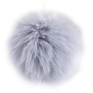 Moț din blană artificială - BLEU Ø11cm