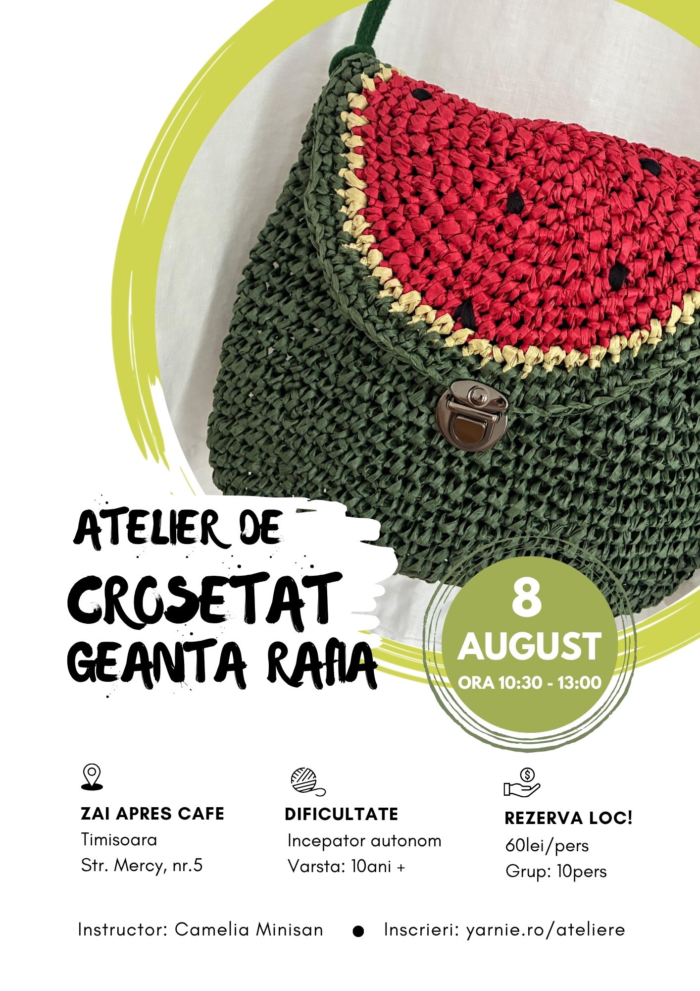 Atelier de Croșetat Geantă Rafia