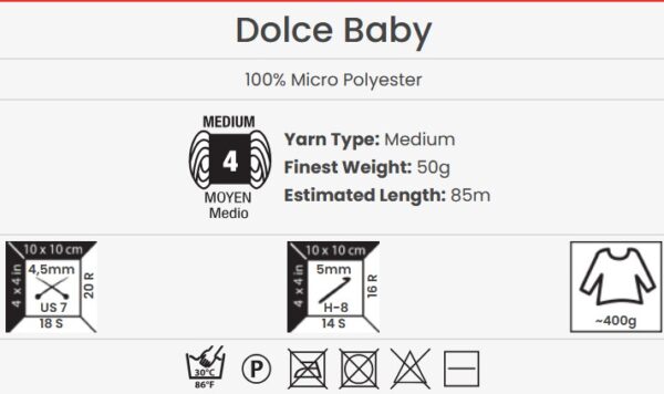 YarnArt Dolce Baby 749 - imagine 2