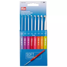 Set croșete Prym Soft-Grip Lână 2-6mm
