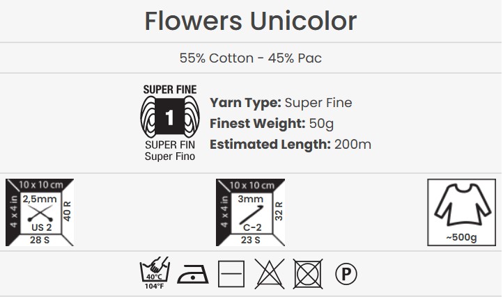 YarnArt Flowers Unicolor 736 - imagine 2