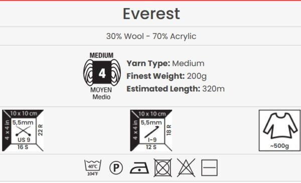 YarnArt Everest 7041 - imagine 5