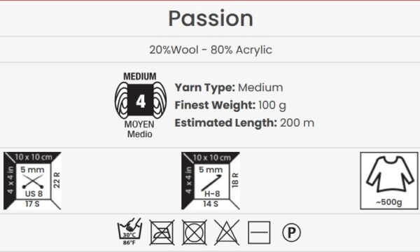 YarnArt Passion 1254 - imagine 5